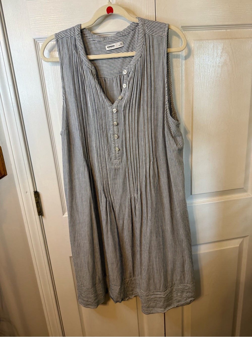 Sonoma Striped Sleeveless Midi Dress